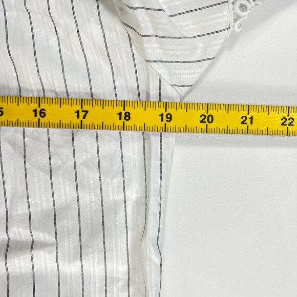 NWOT SEE BY CHLOÉ Embroidery Floral Tie-Neck Stripe Blouse Sz 38/6 Long Sleeves - Picture 12 of 13